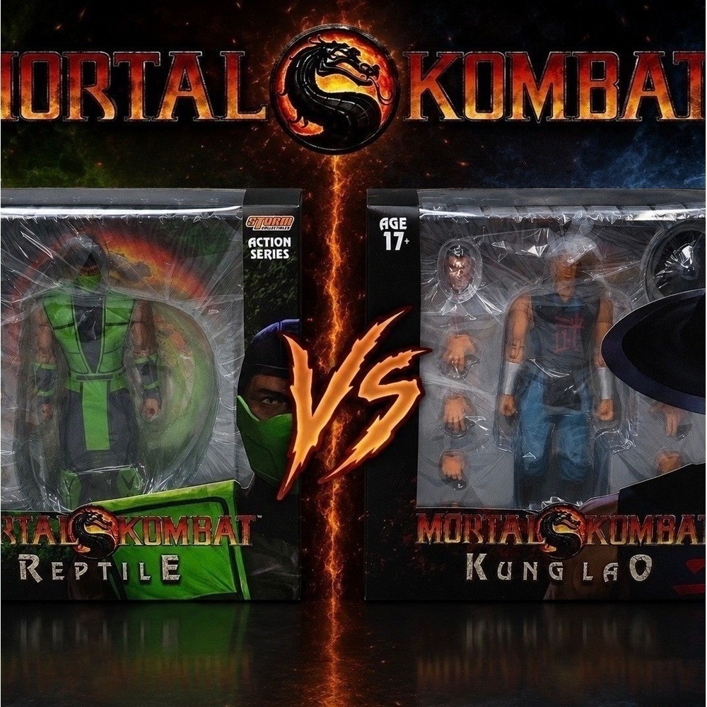 Storm Collectibles Mortal Kombat Reptile Kung Lao Action Figure Lot 7" Scale NIB